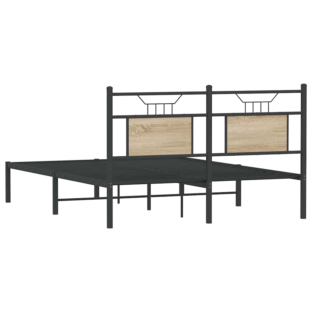 Cadre de lit sans matelas chêne sonoma 140x190 cm - XIOS