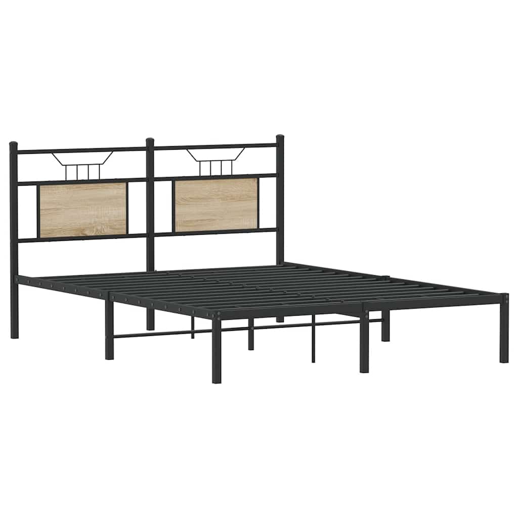 Cadre de lit sans matelas chêne sonoma 150x200 cm - XIOS