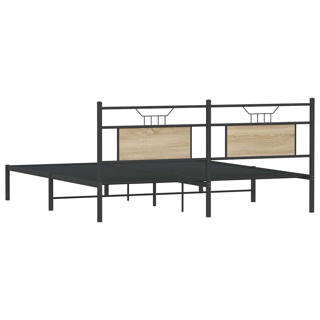 Cadre de lit sans matelas chêne sonoma 160x200 cm - XIOS