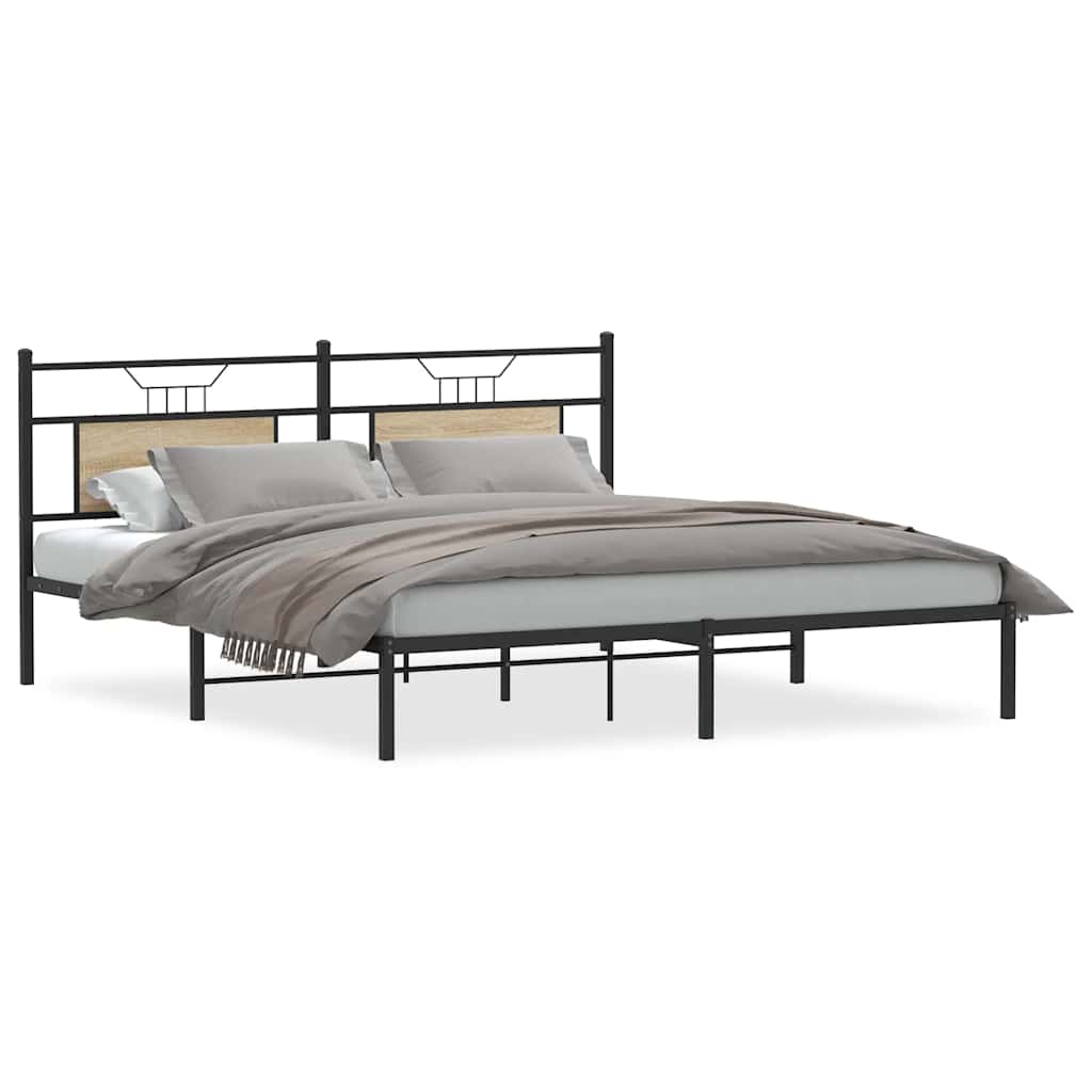 Cadre de lit sans matelas chêne sonoma 183x203 cm - XIOS