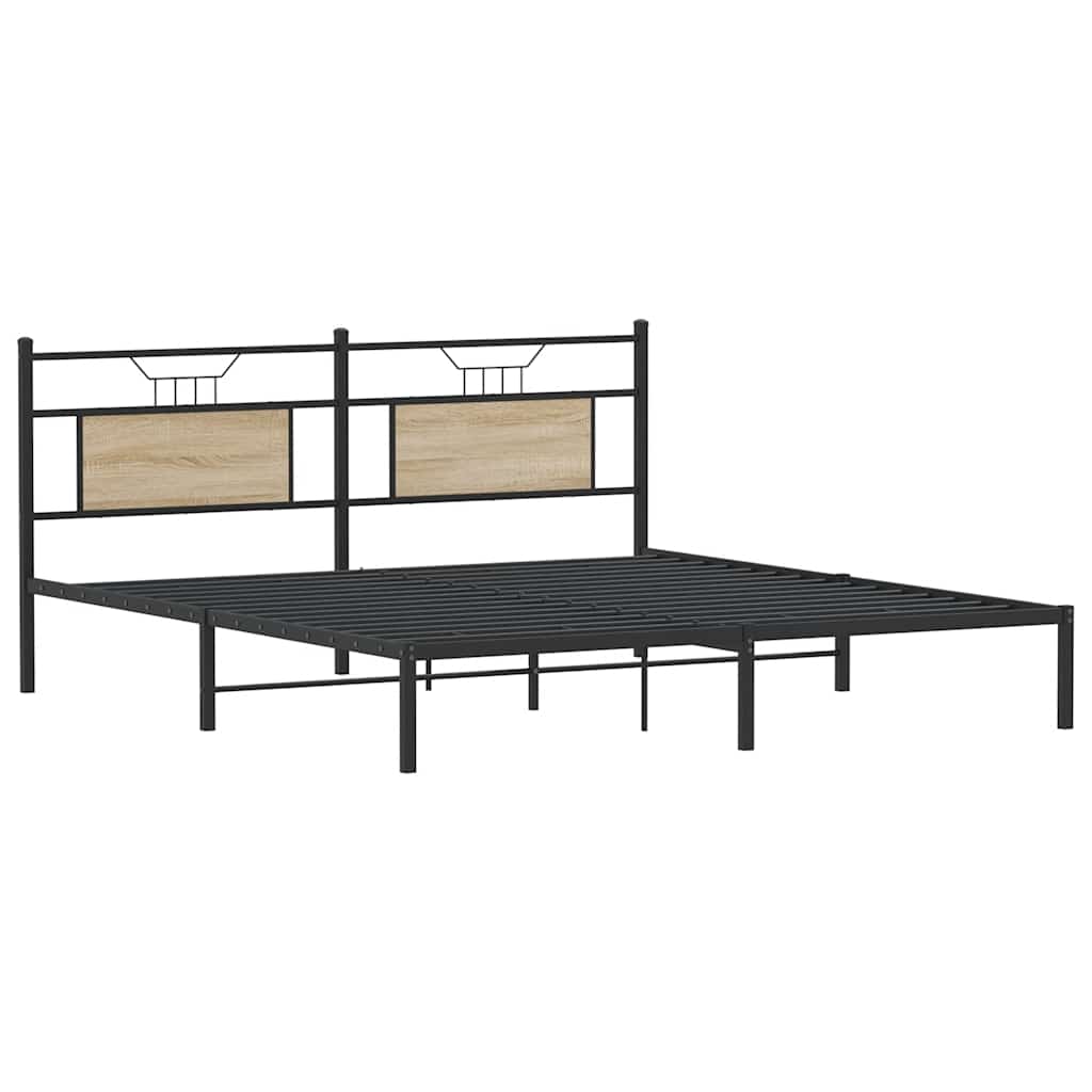 Cadre de lit sans matelas chêne sonoma 183x203 cm - XIOS