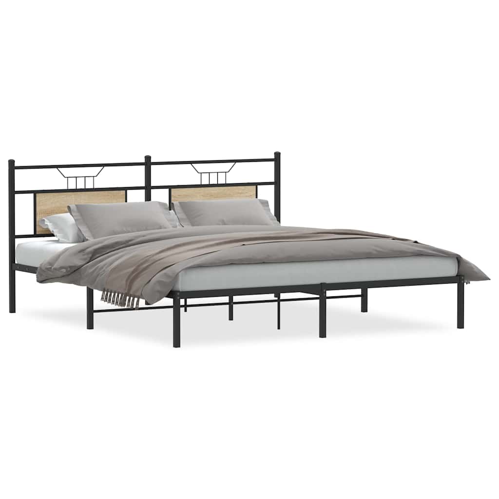Cadre de lit sans matelas chêne sonoma 183x213 cm - XIOS