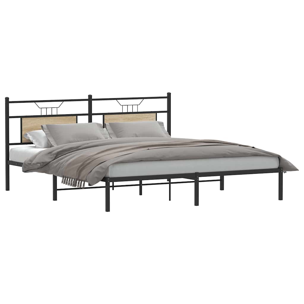 Cadre de lit sans matelas chêne sonoma 183x213 cm - XIOS