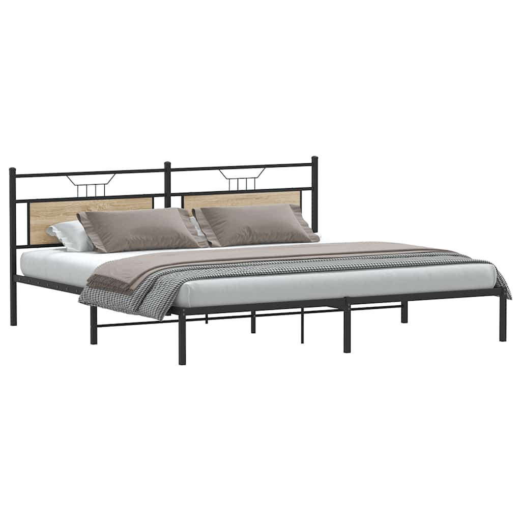 Cadre de lit sans matelas chêne sonoma 193x201 cm - XIOS