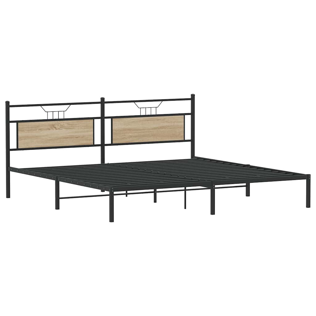 Cadre de lit sans matelas chêne sonoma 193x201 cm - XIOS
