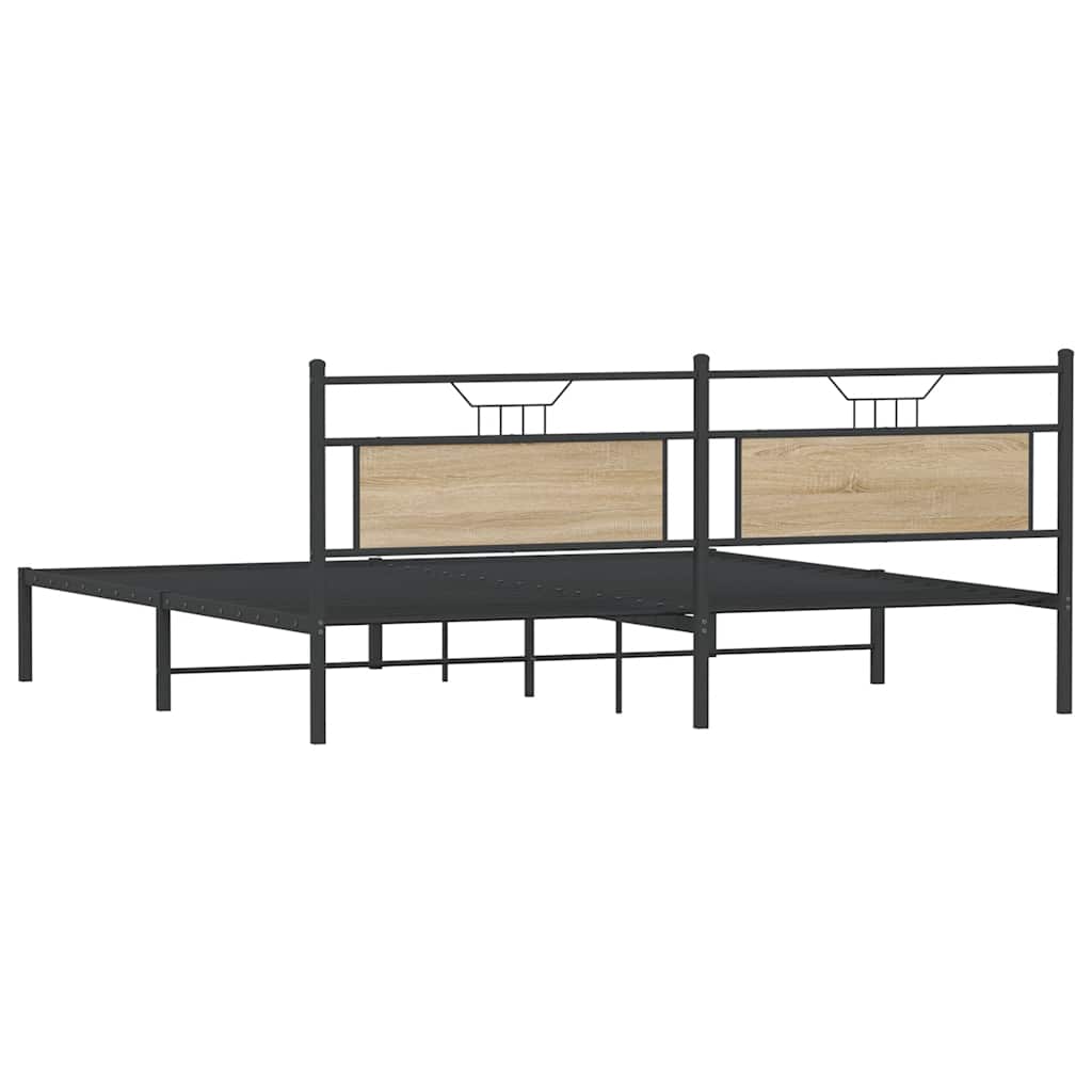 Cadre de lit sans matelas chêne sonoma 193x201 cm - XIOS