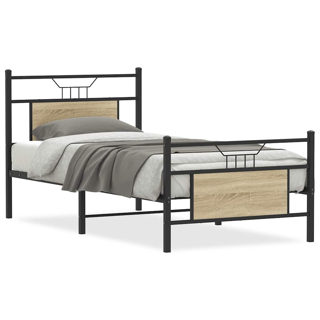 Cadre de lit sans matelas chêne sonoma 80x200 cm - XIOS