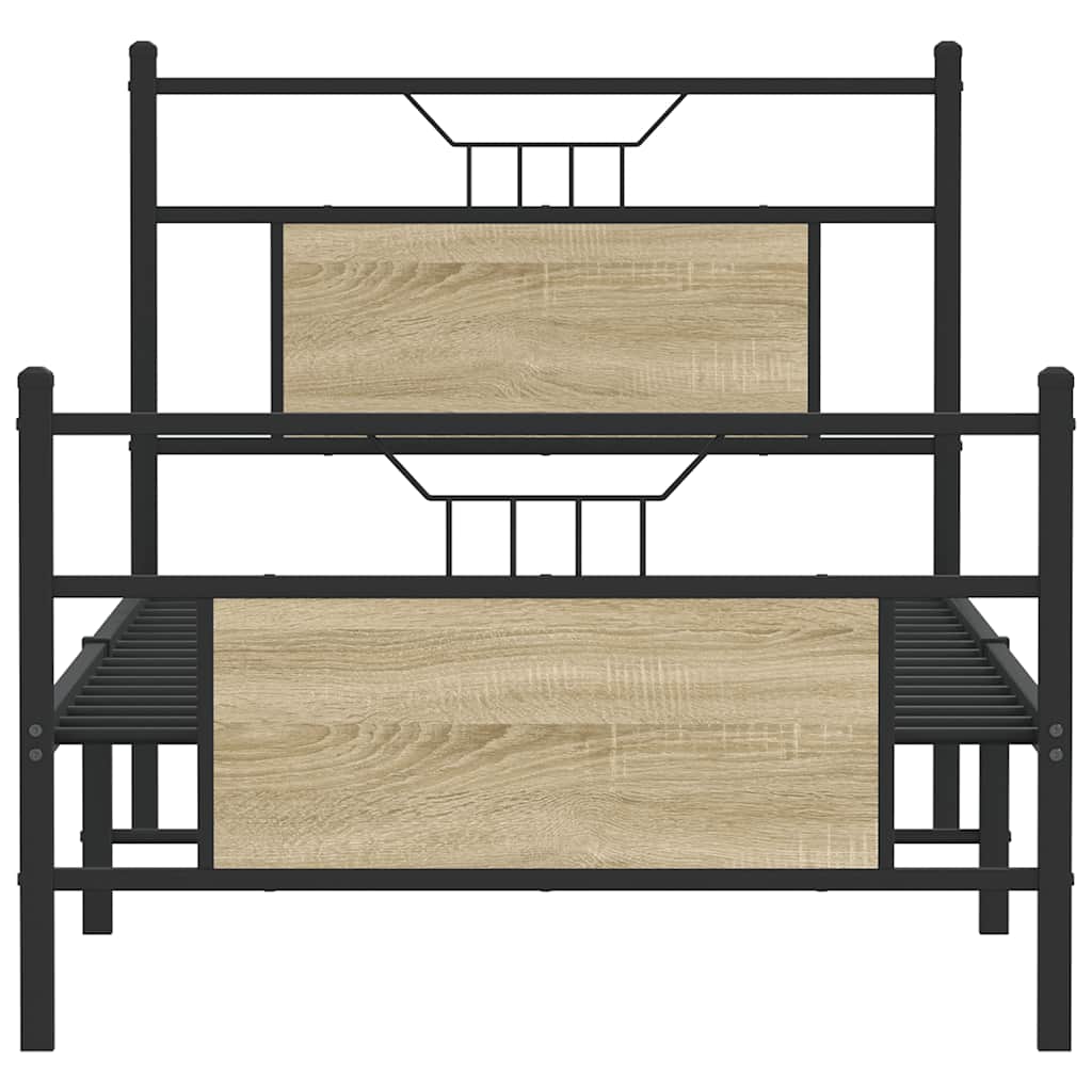 Cadre de lit sans matelas chêne sonoma 90x190 cm - XIOS