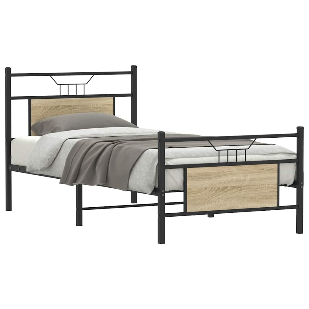 Cadre de lit sans matelas chêne sonoma 90x200 cm - XIOS