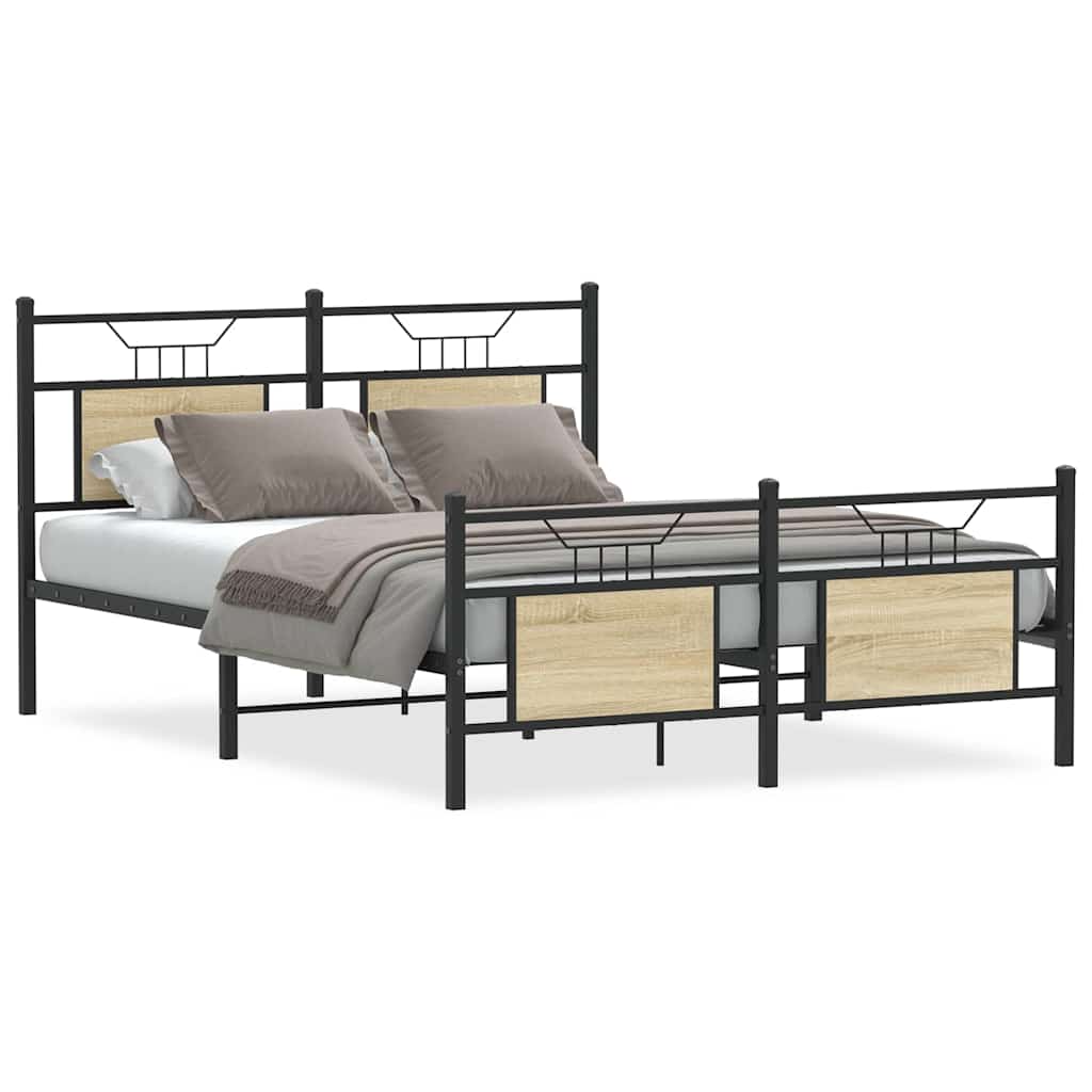 Cadre de lit sans matelas chêne sonoma 140x190 cm - XIOS