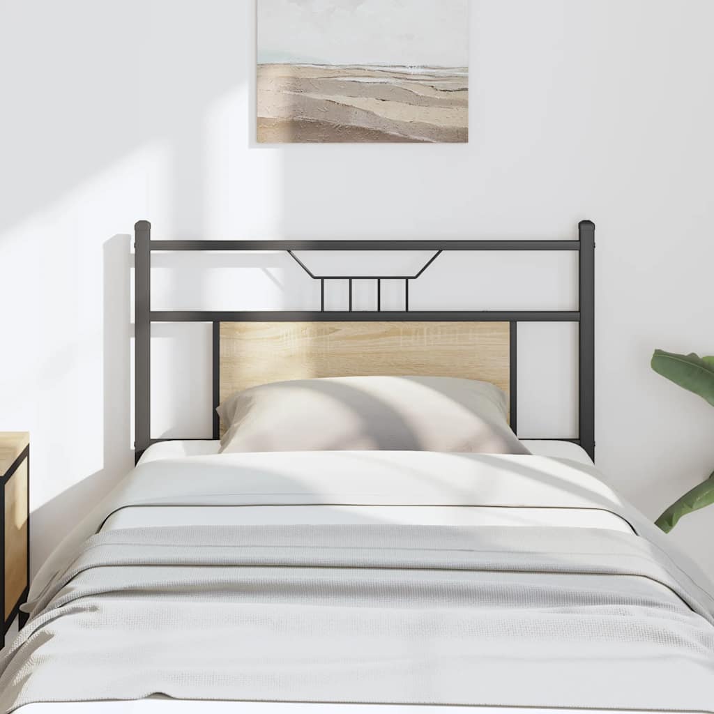 Tête de lit chêne sonoma 75 cm bois d'ingénierie et acier - XIOS