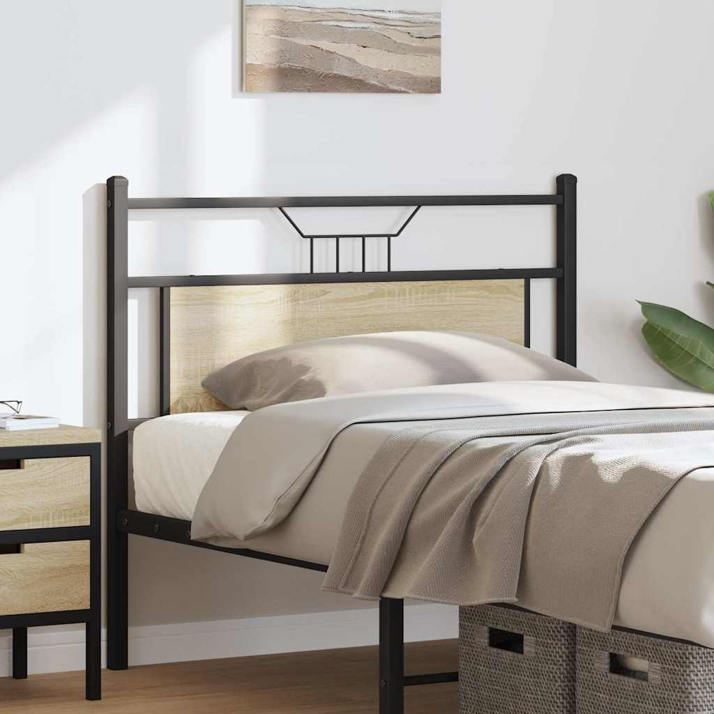 Tête de lit chêne sonoma 107 cm bois d'ingénierie et acier - XIOS