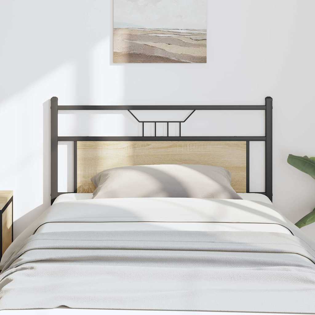 Tête de lit chêne sonoma 107 cm bois d'ingénierie et acier - XIOS