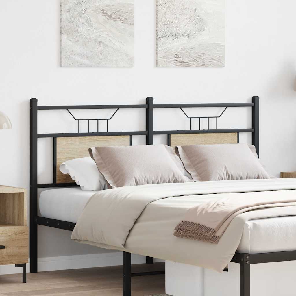 Tête de lit chêne sonoma 137 cm bois d'ingénierie et acier - XIOS