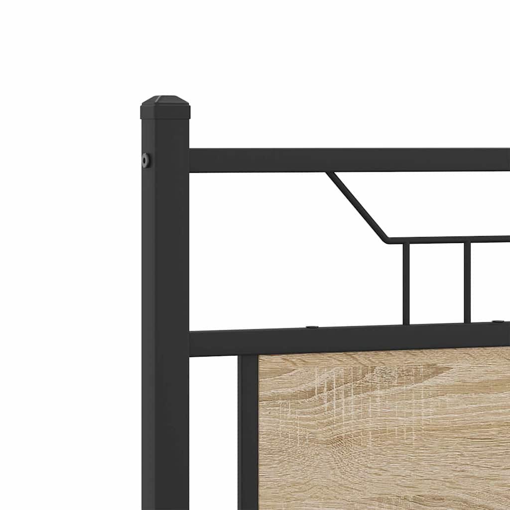 Tête de lit chêne sonoma 137 cm bois d'ingénierie et acier - XIOS