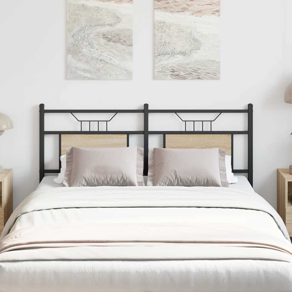 Tête de lit chêne sonoma 137 cm bois d'ingénierie et acier - XIOS