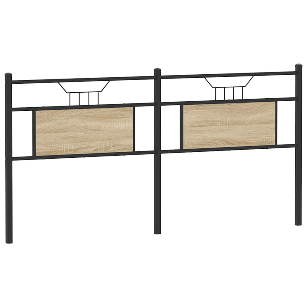 Tête de lit de remplacement chêne sonoma 160 cm bois d'ingénierie et acier - XIOS