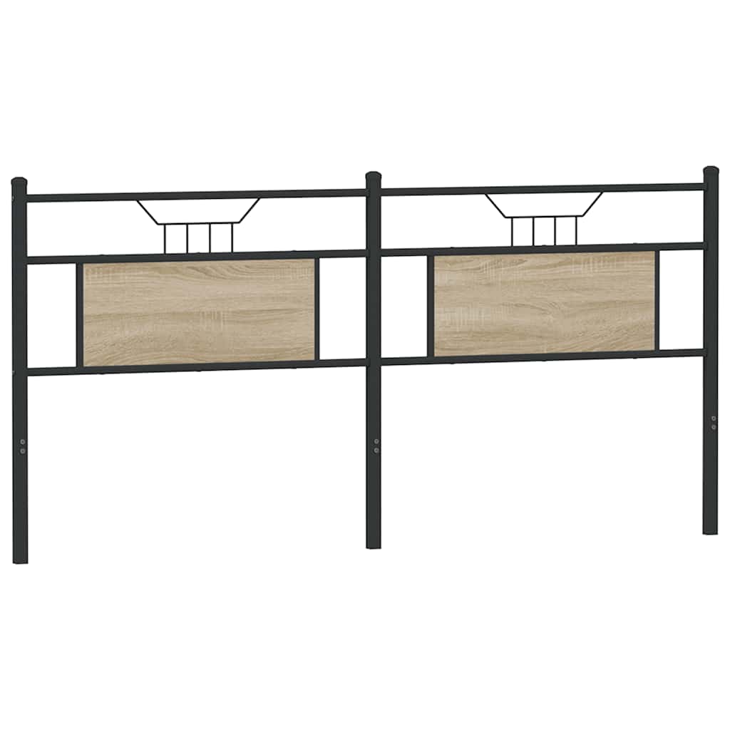 Tête de lit de remplacement chêne sonoma 160 cm bois d'ingénierie et acier - XIOS