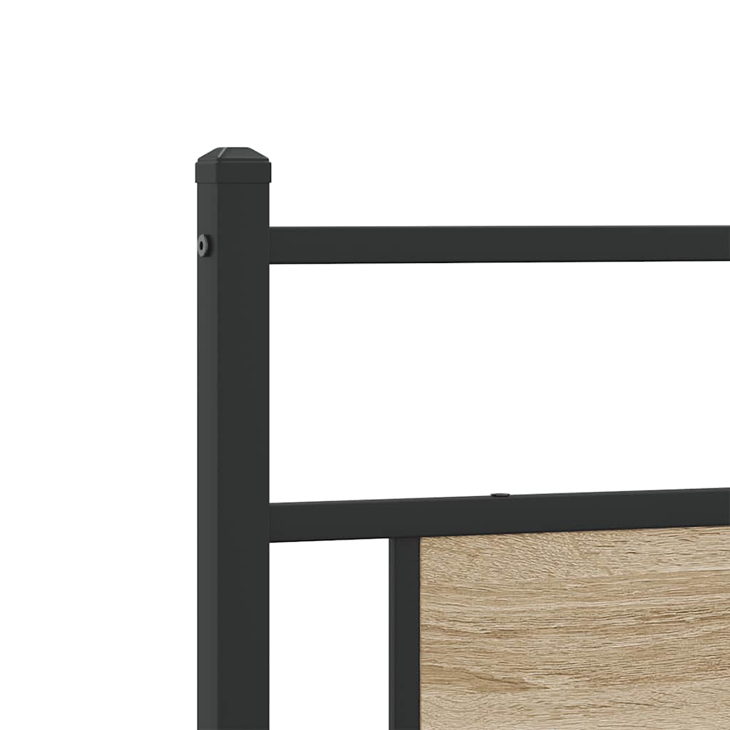 Tête de lit de remplacement chêne sonoma 160 cm bois d'ingénierie et acier - XIOS
