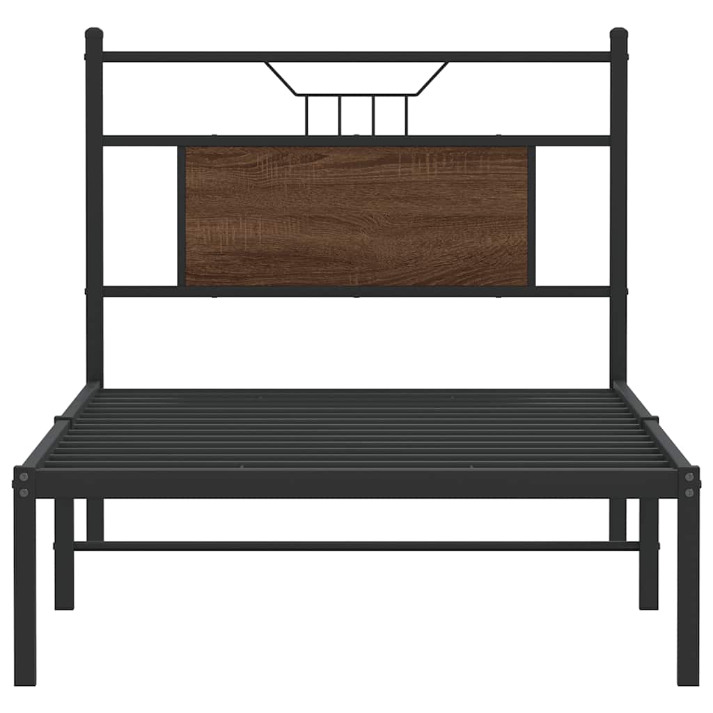 Cadre de lit sans matelas chêne marron 90x190cm bois ingénierie - XIOS