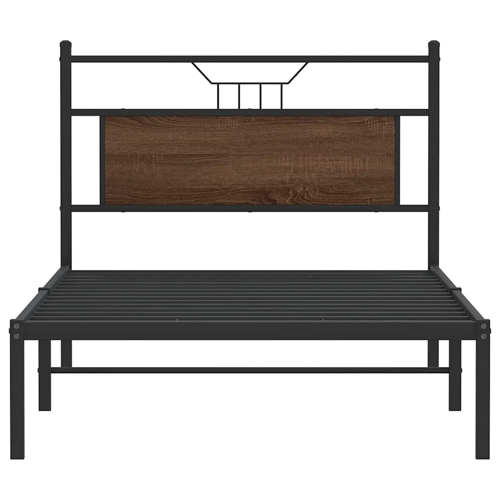 Cadre de lit sans matelas chêne marron 107x203 cm - XIOS