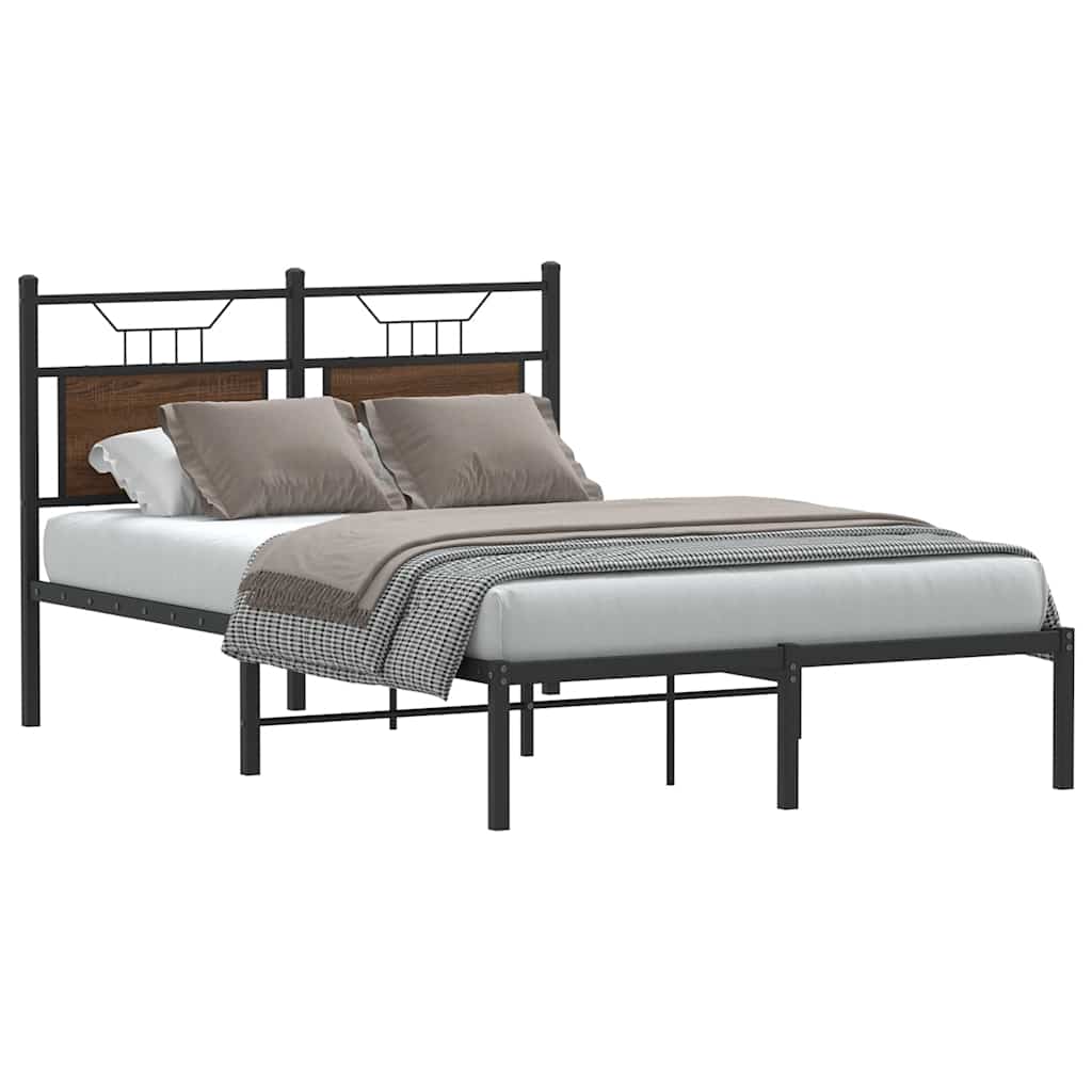 Cadre de lit sans matelas chêne marron 120x190 cm - XIOS