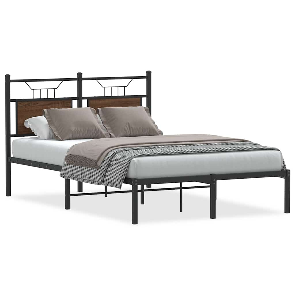 Cadre de lit sans matelas chêne marron 120x200 cm - XIOS