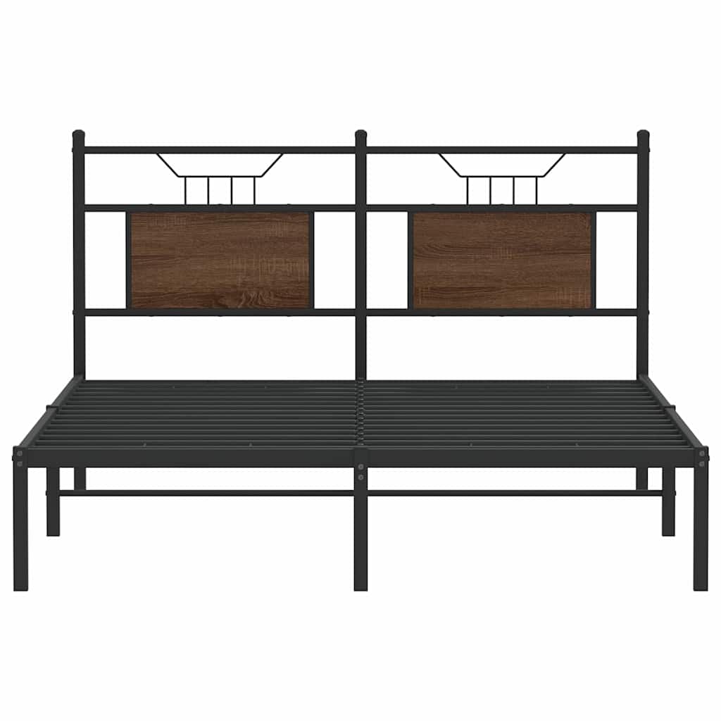 Cadre de lit sans matelas chêne marron 140x190 cm - XIOS