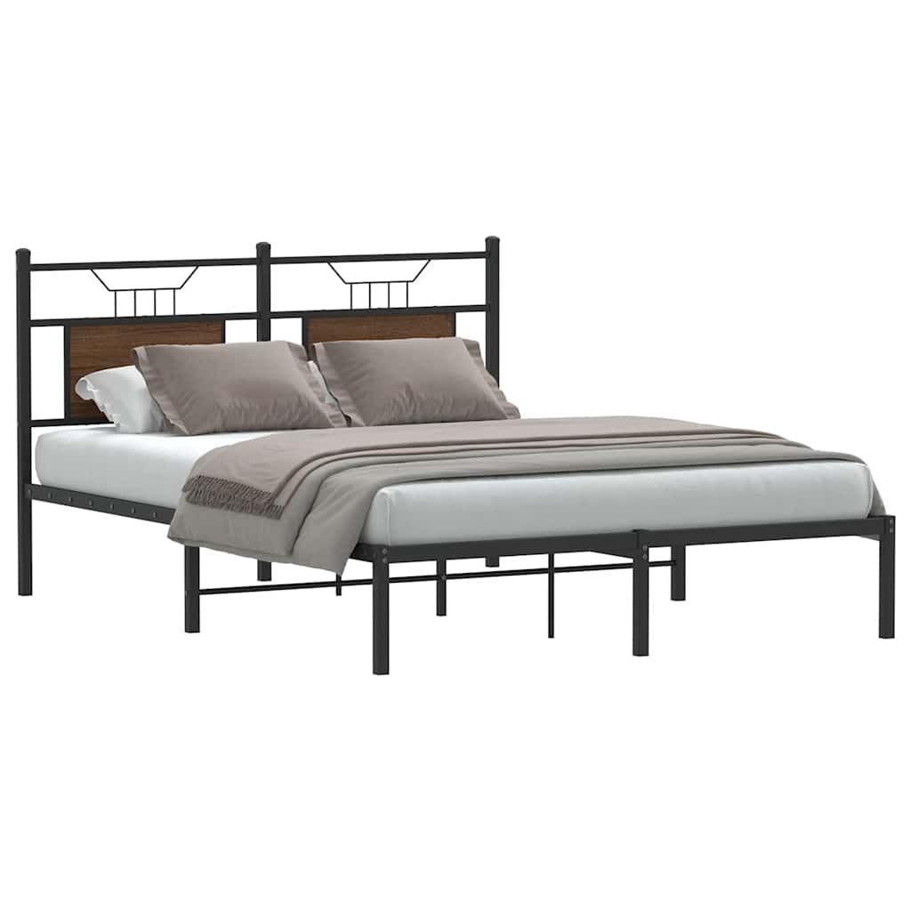 Cadre de lit sans matelas chêne marron 140x200 cm - XIOS