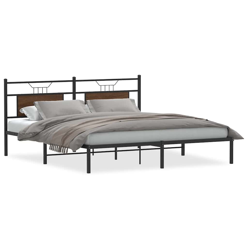 Cadre de lit sans matelas chêne marron 160x200 cm - XIOS