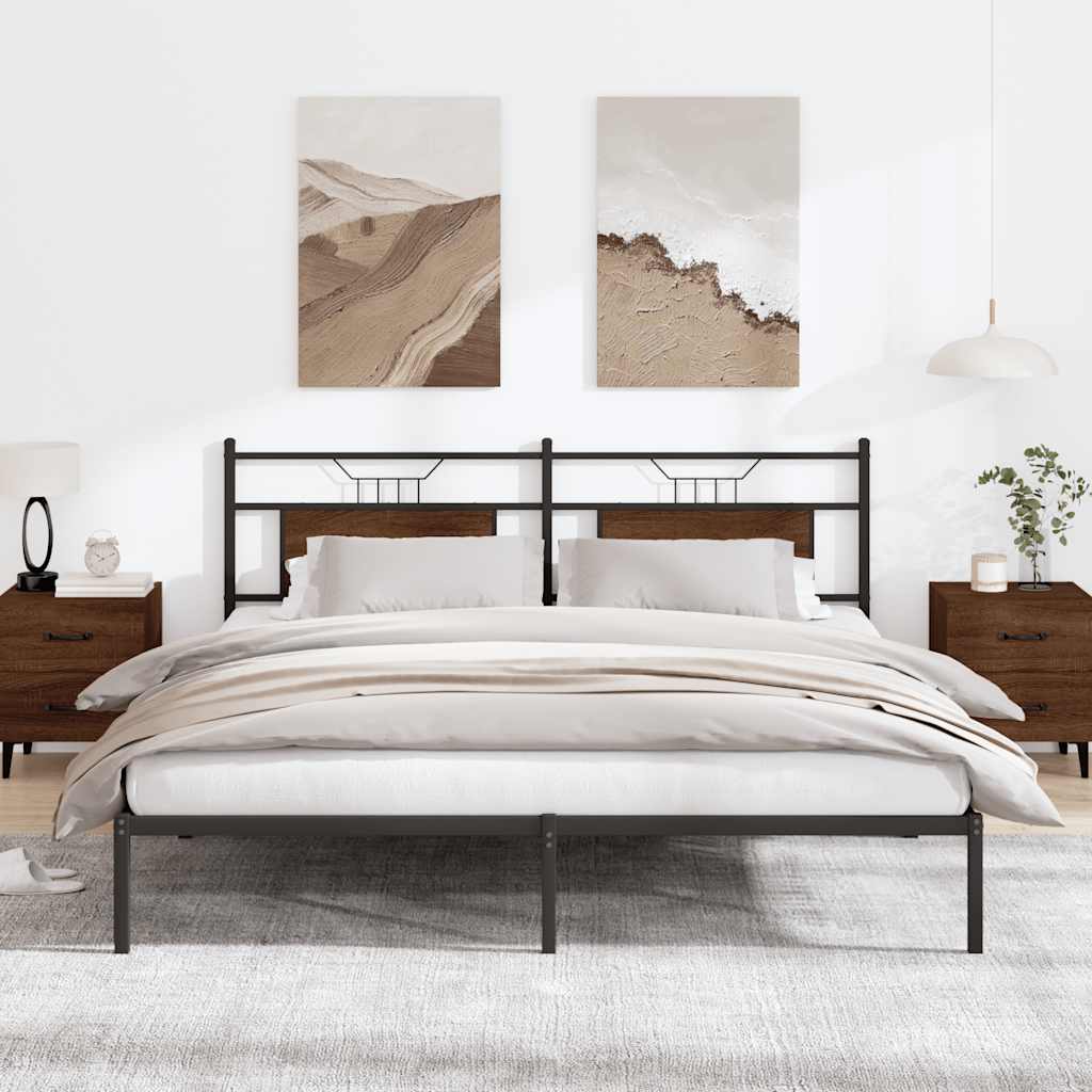 Cadre de lit sans matelas chêne marron 183x213 cm - XIOS