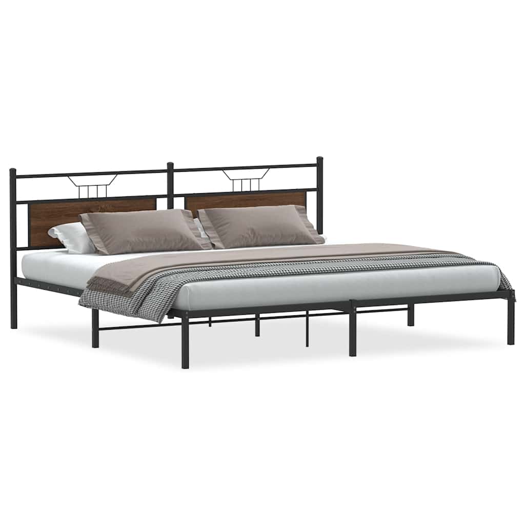 Cadre de lit sans matelas chêne marron 193x201 cm - XIOS