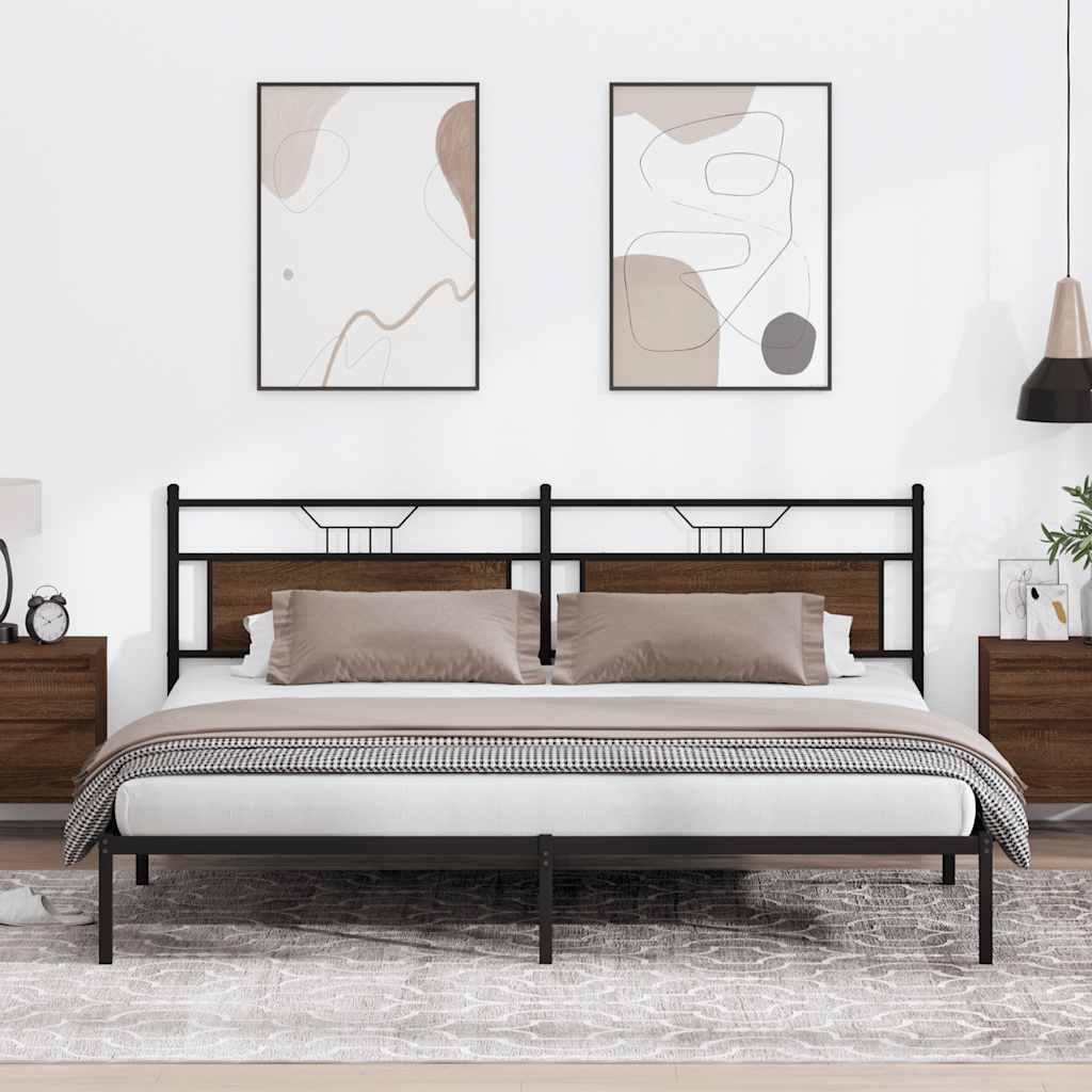 Cadre de lit sans matelas chêne marron 193x201 cm - XIOS