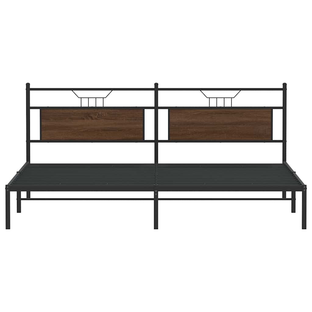 Cadre de lit sans matelas chêne marron 193x201 cm - XIOS