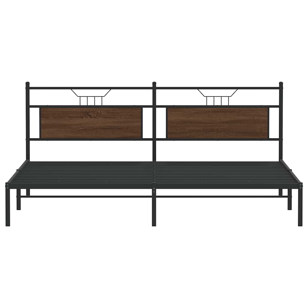 Cadre de lit sans matelas chêne marron 200x200 cm - XIOS