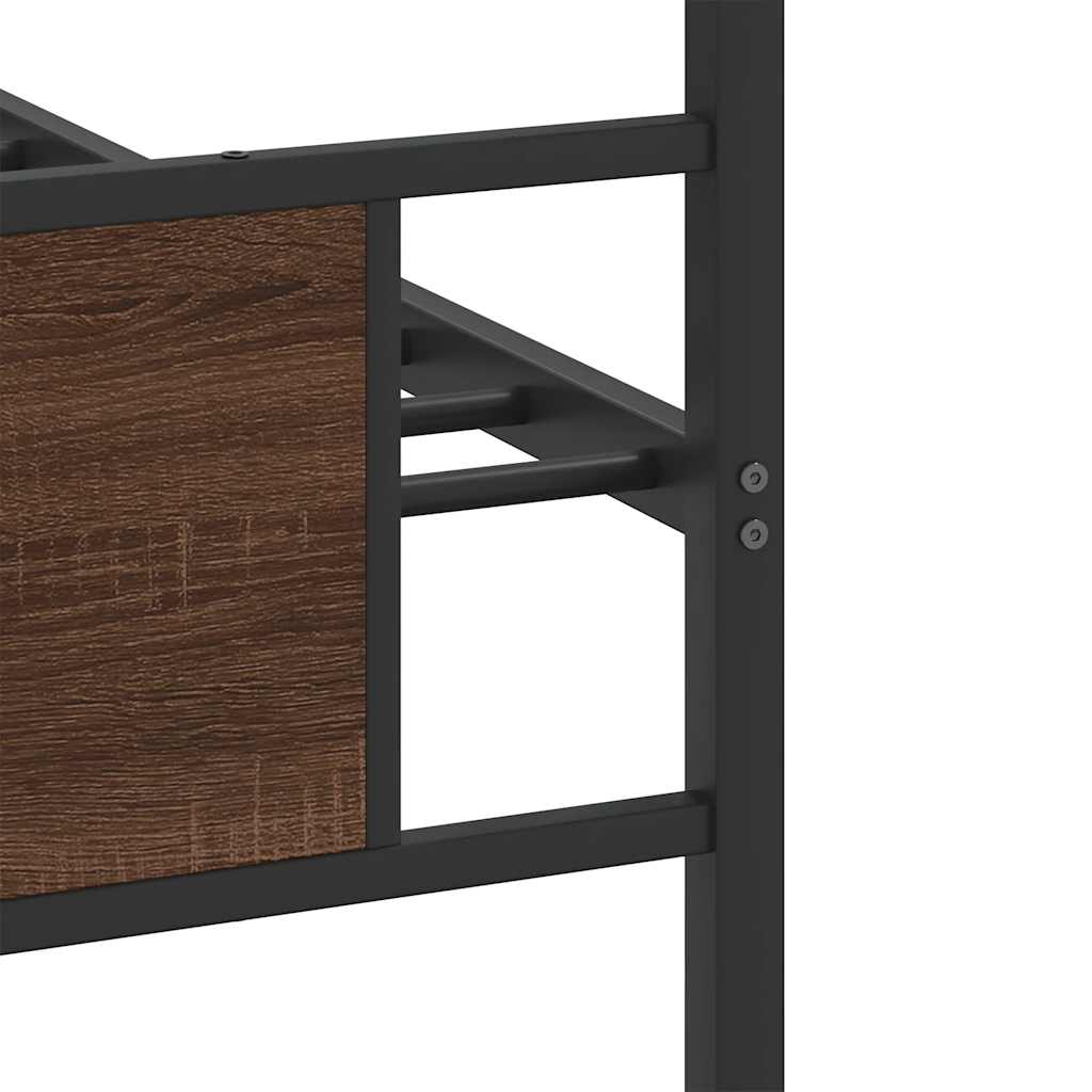 Cadre de lit sans matelas chêne marron 75x190cm bois ingénierie - XIOS