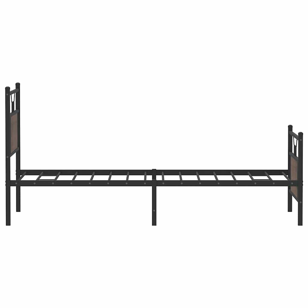 Cadre de lit sans matelas chêne marron 80x200cm bois ingénierie - XIOS