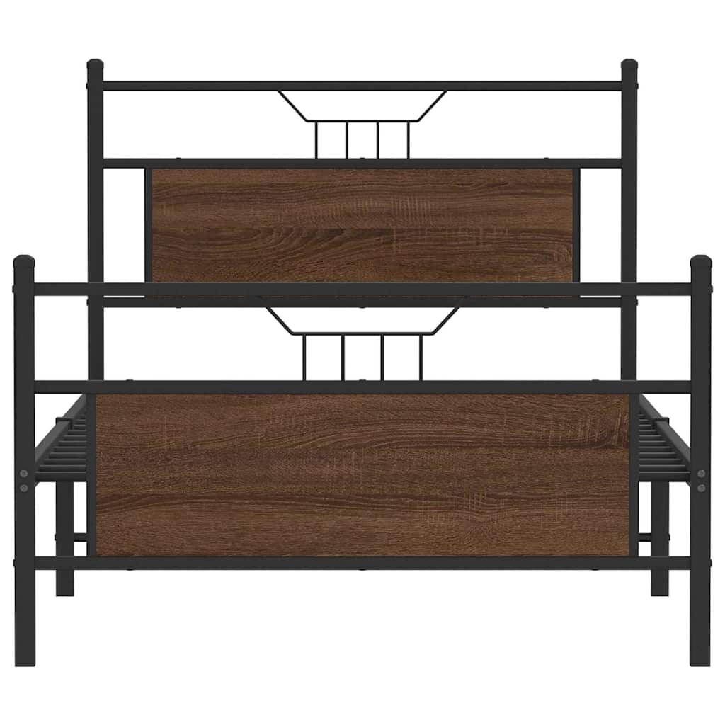 Cadre de lit sans matelas chêne marron 100x190 cm - XIOS