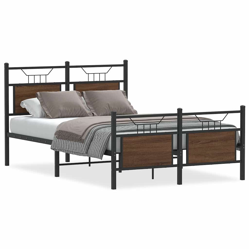 Cadre de lit sans matelas chêne marron 120x190 cm - XIOS