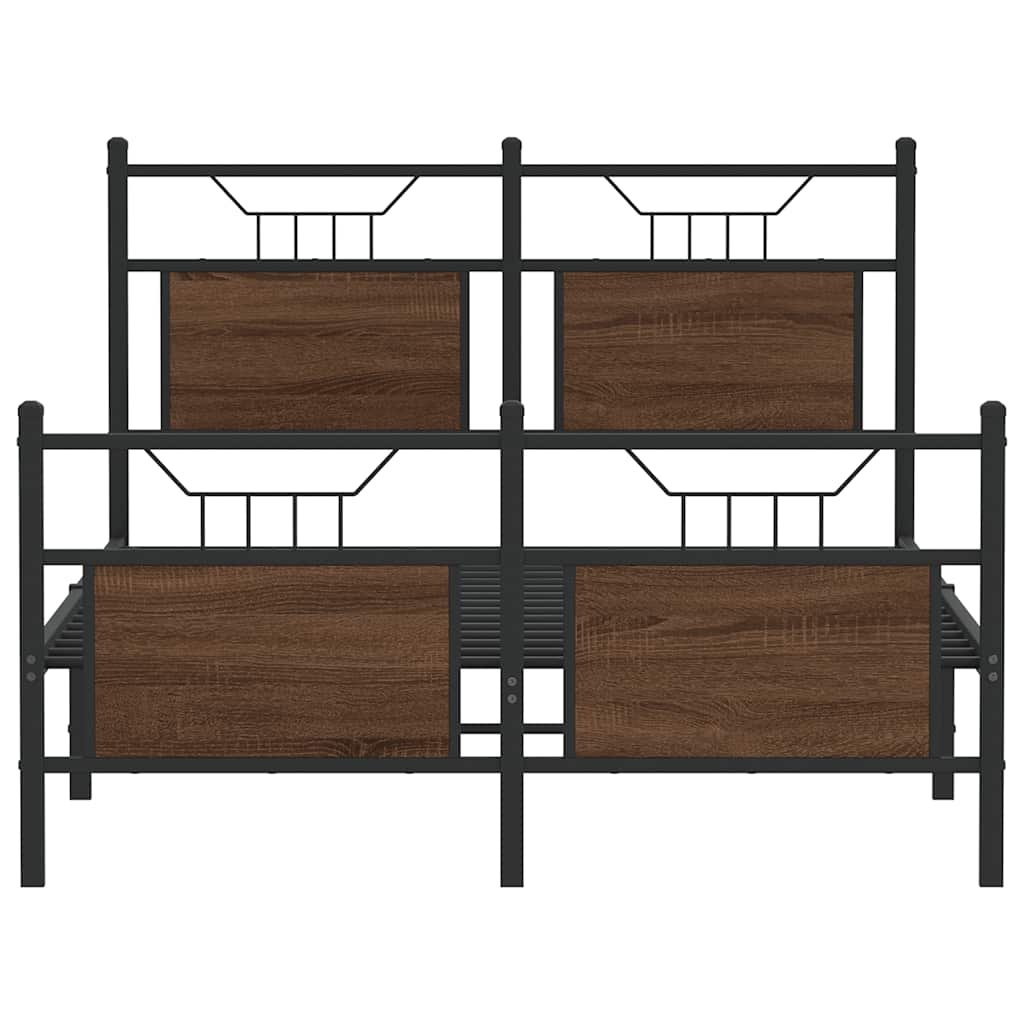 Cadre de lit sans matelas chêne marron 120x190 cm - XIOS