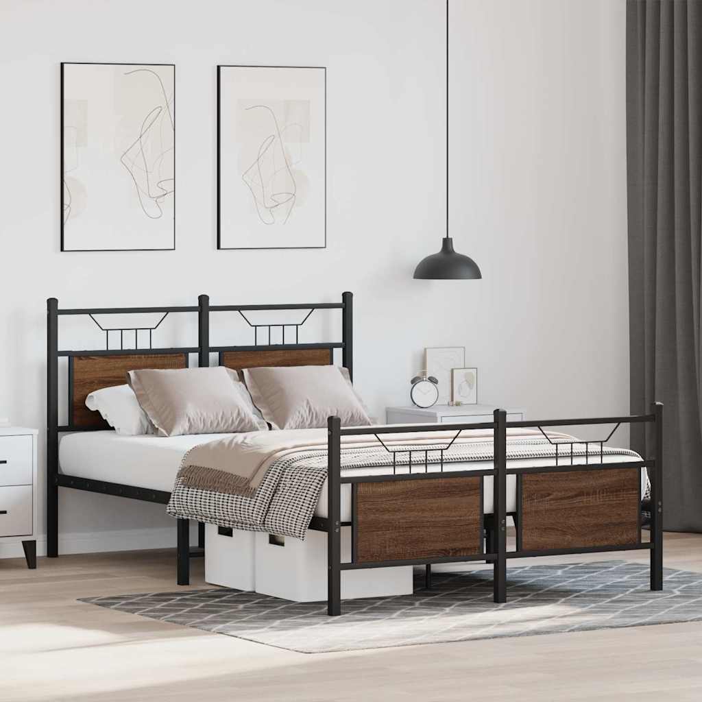 Cadre de lit sans matelas chêne marron 120x200 cm - XIOS
