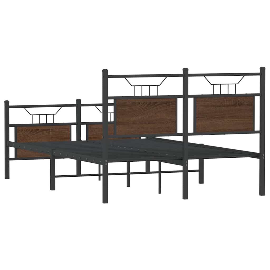 Cadre de lit sans matelas chêne marron 120x200 cm - XIOS