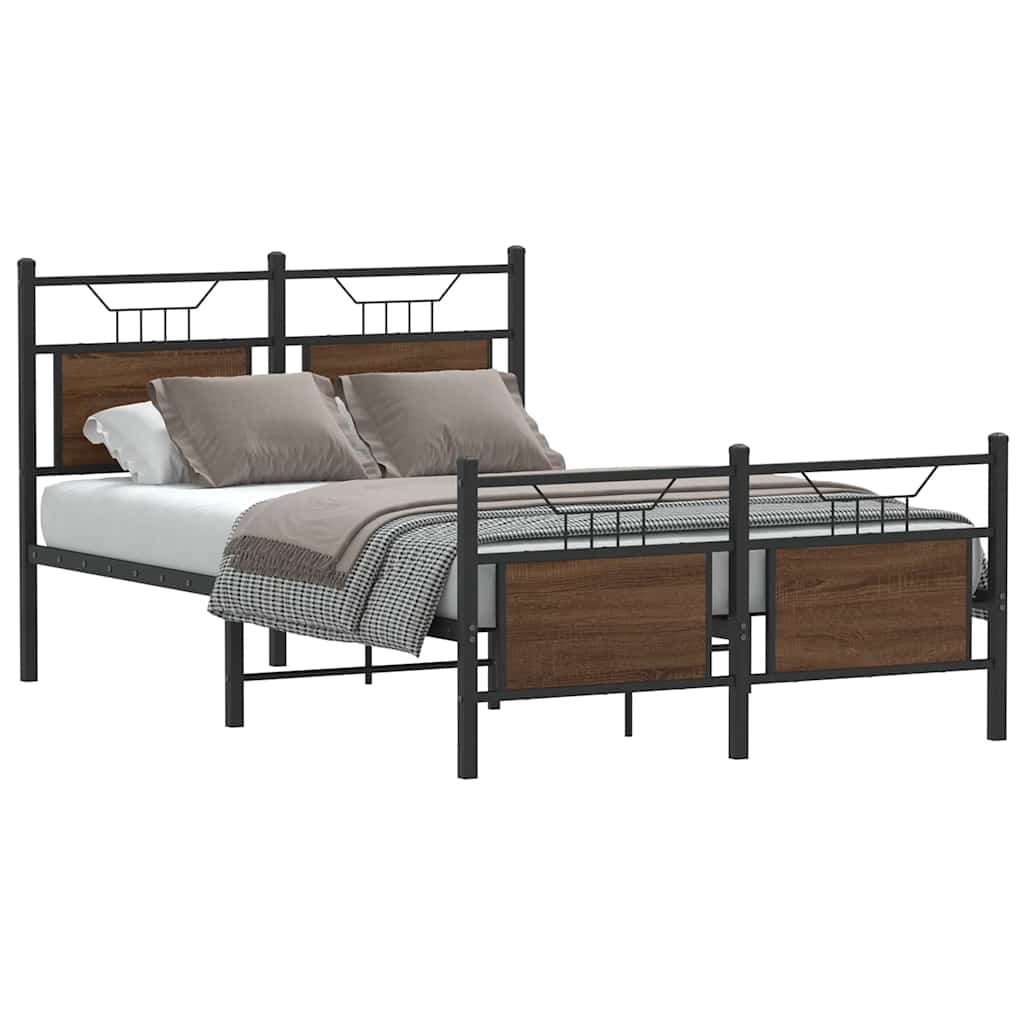 Cadre de lit sans matelas chêne marron 120x200 cm - XIOS