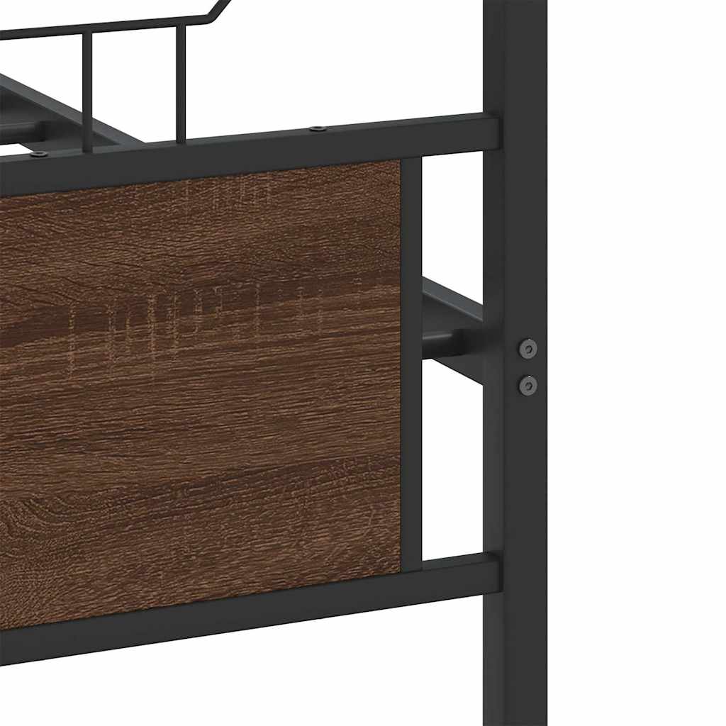 Cadre de lit sans matelas chêne marron 150x200 cm - XIOS