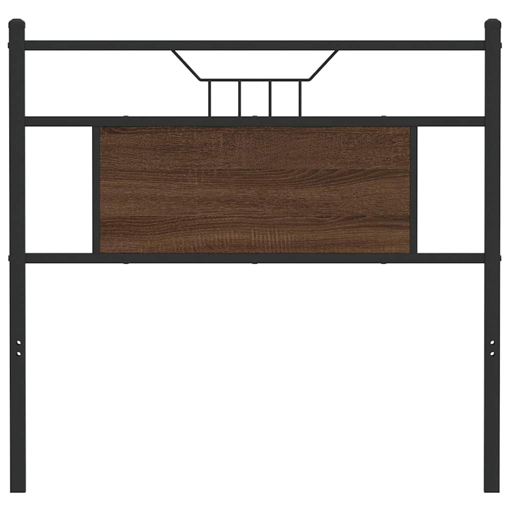 Tête de lit chêne marron 75 cm bois d'ingénierie et acier - XIOS