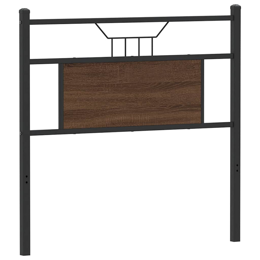 Tête de lit chêne marron 90 cm bois d'ingénierie et acier - XIOS