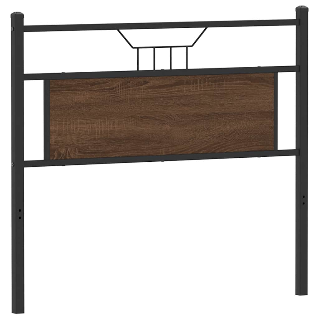 Tête de lit chêne marron 107 cm bois d'ingénierie et acier - XIOS