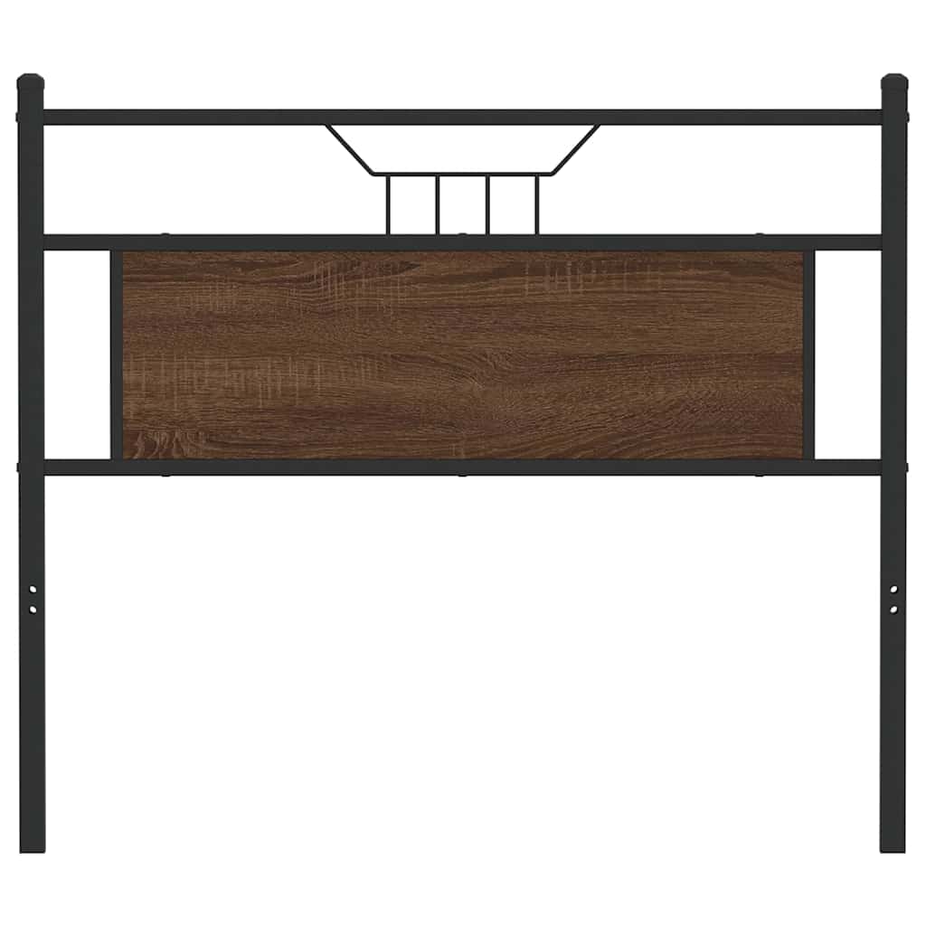 Tête de lit chêne marron 107 cm bois d'ingénierie et acier - XIOS