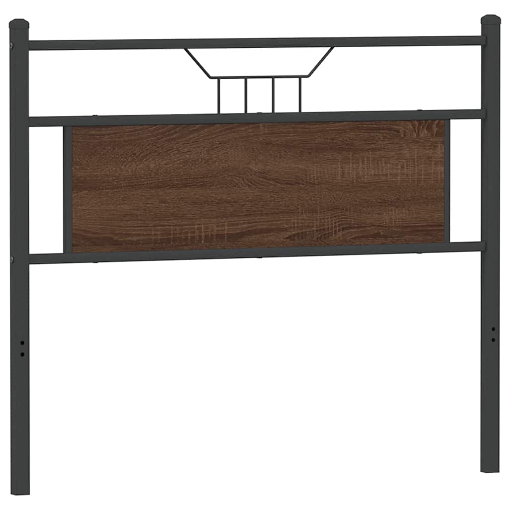 Tête de lit chêne marron 107 cm bois d'ingénierie et acier - XIOS