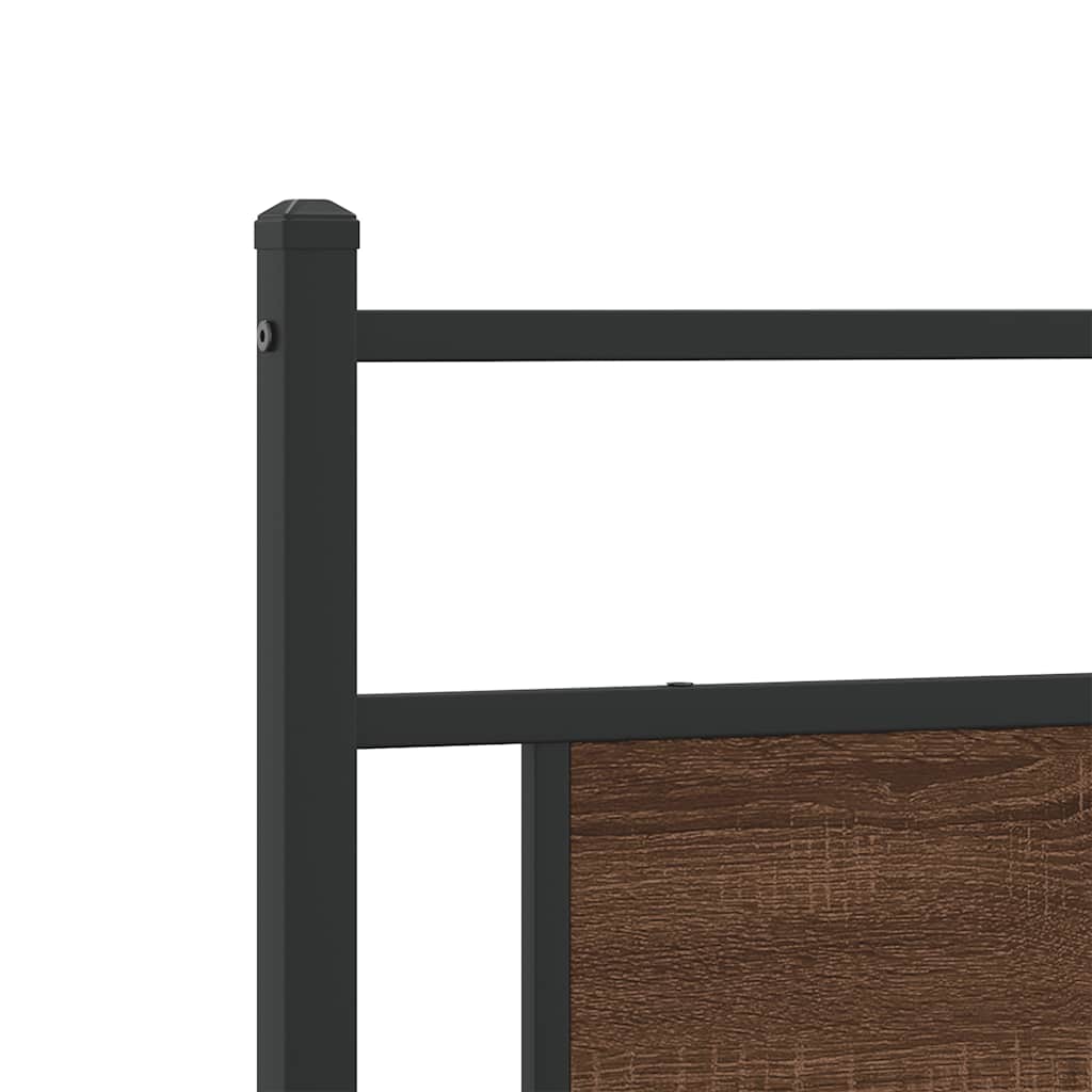 Tête de lit chêne marron 107 cm bois d'ingénierie et acier - XIOS